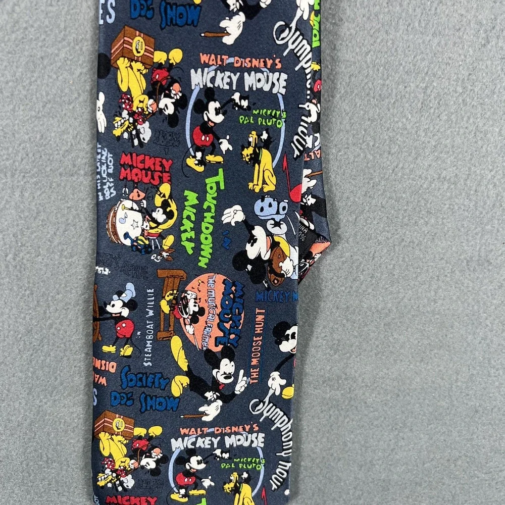 Disney‎ Parks Mickey Mouse Cartoon Print Necktie Men's Classic Walt Disney World